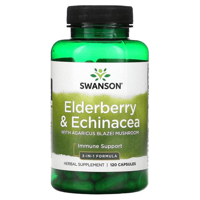 Swanson, Elderberry & Echinacea with Agaricus Blazei Mushroom, 120 Capsules on Productcaster.