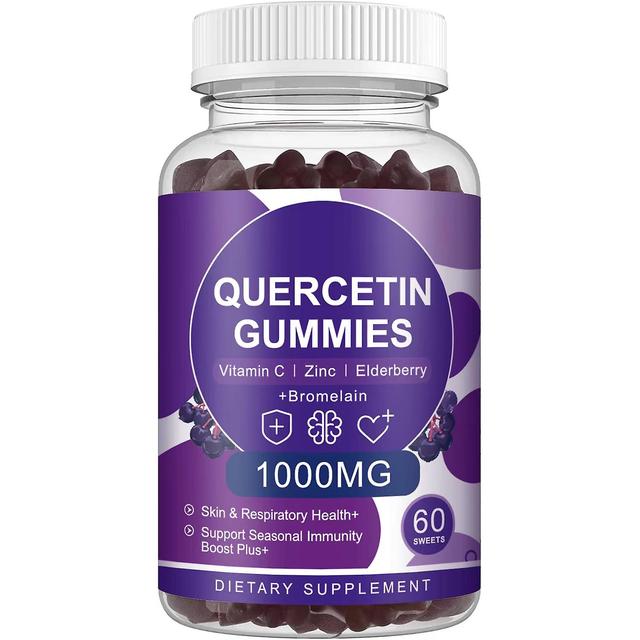 Quercetin 1000mg Gummies, Quercetin With Zinc, Vitamin C, Bromelain & Elderberry For Lung Immune Support Supplement For 60 Count 1 pcs on Productcaster.