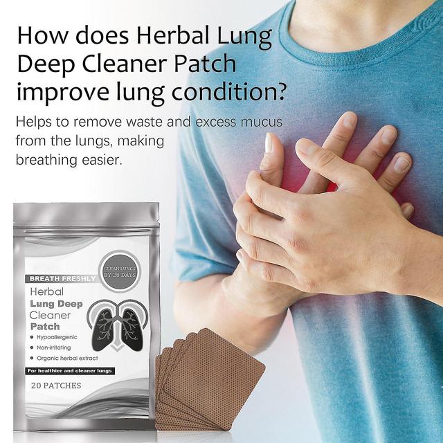 Totomi Lungerensende plastre, Natural Herbal Lung Detox og Cleanse Supplement Patch, Lung Health Support Repair Sticker For Respiratory Health 4 st... on Productcaster.