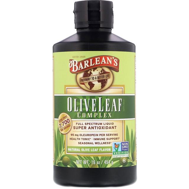 Barlean's, Olive Leaf Complex, Natural Olive Leaf Flavor, 16 oz (454 g) on Productcaster.