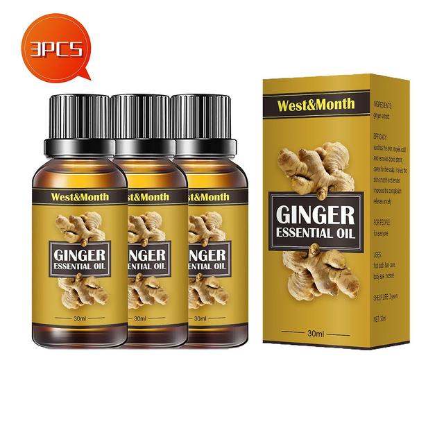 West&Month Masaje Aceite Esencial Jengibre Adelgazante Aceite Esencial La circulación sanguínea facilita el metabolismo Extracto de jengibre 3PC on Productcaster.