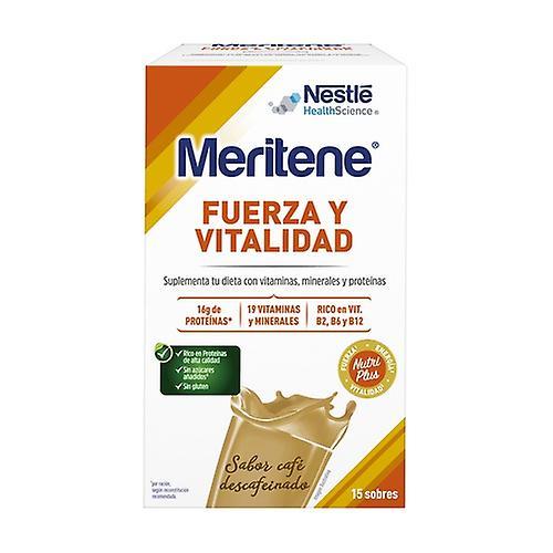 Meritene strength and vitality Decaffeinated coffee shake 15 packets of 30g on Productcaster.