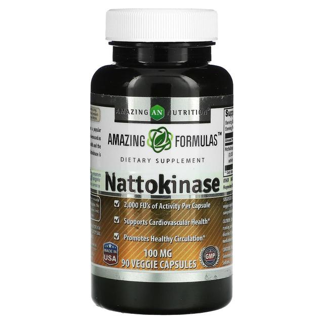 Amazing Nutrition, Nattokinase, 100 mg, 90 Veggie Capsules on Productcaster.