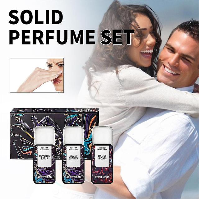 3pcs/box sólido perfume bálsamo caixa set romântico de longa duração corpo fragrância homens mulheres portátil sólido perfume on Productcaster.