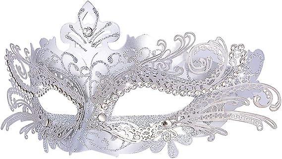 Dewenwils Dww-1 Pcs Masque Vnitien(argent), Pour Bal Masqu Et Costume, Pour Femme Et Homme on Productcaster.