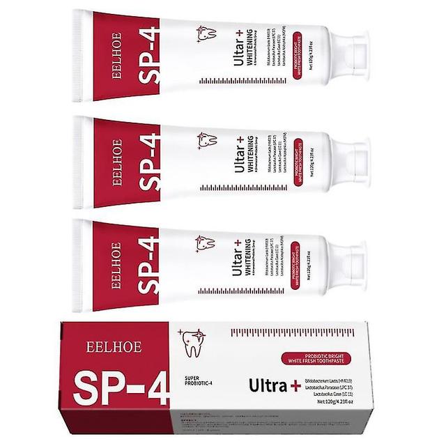 3pcs Sp-4 Probiotic Toothpastetooth Whitening Repair Teeth Fresh Breath Brightening on Productcaster.