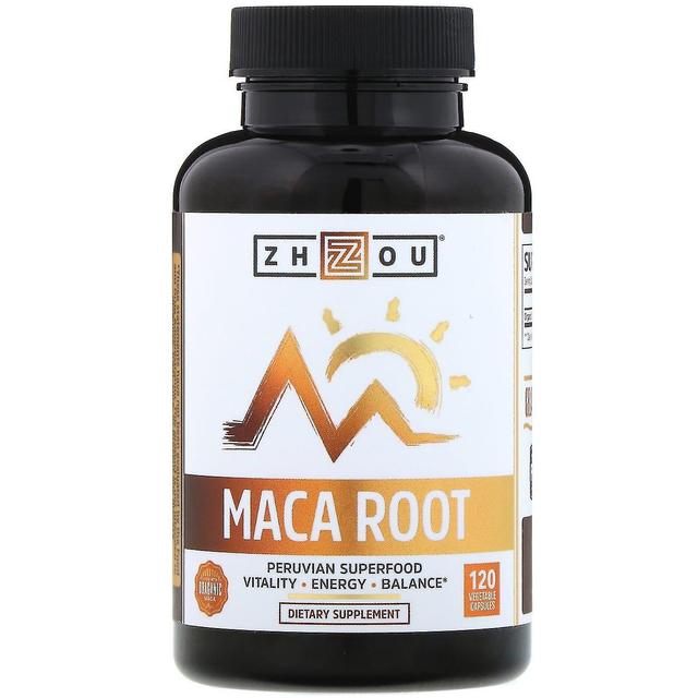 Zhou Nutrition, luomu Macajuuri, 120 kasvikapselia on Productcaster.