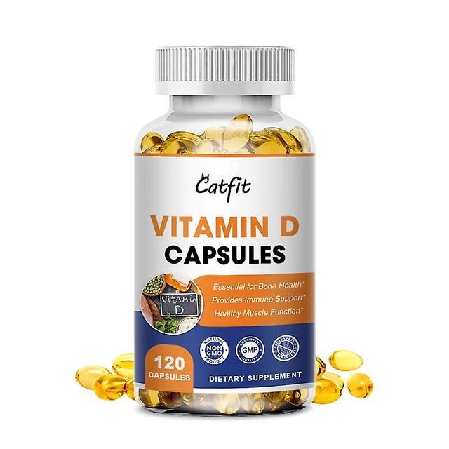 Vitamin D Capsule Dopamine secretion Bone health Calcium Absorption Antidepressant Daily supplementTIB TIB . 120pcs on Productcaster.