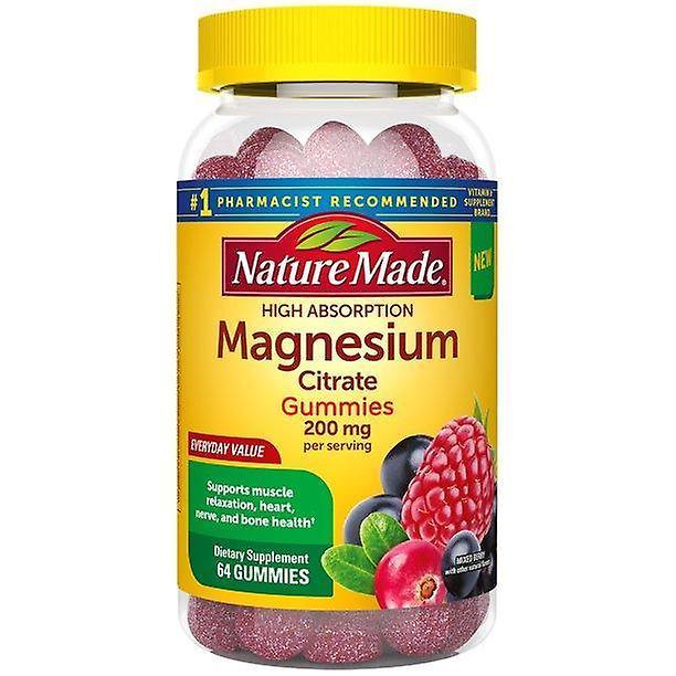 Nature Made Nature ha reso il citrato di magnesio ad alto assorbimento 200mg caramelle gommose, 64 conteggi per sostenere il rilassamento muscolare... on Productcaster.