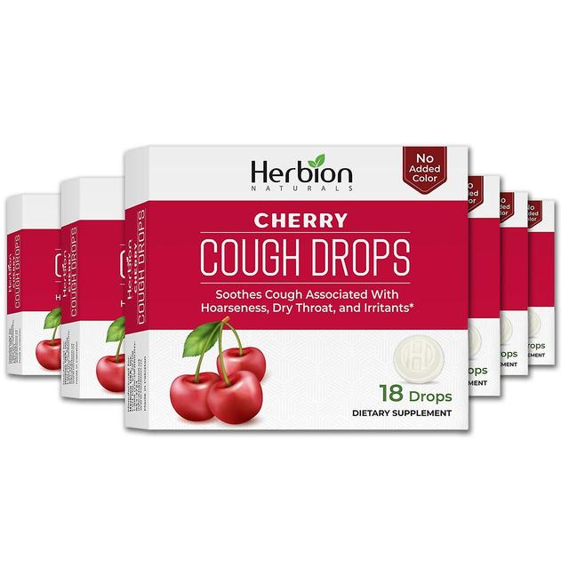 Gouttes contre la toux Herbion Naturals à saveur de cerise - 18 ct (paquet de 6) on Productcaster.