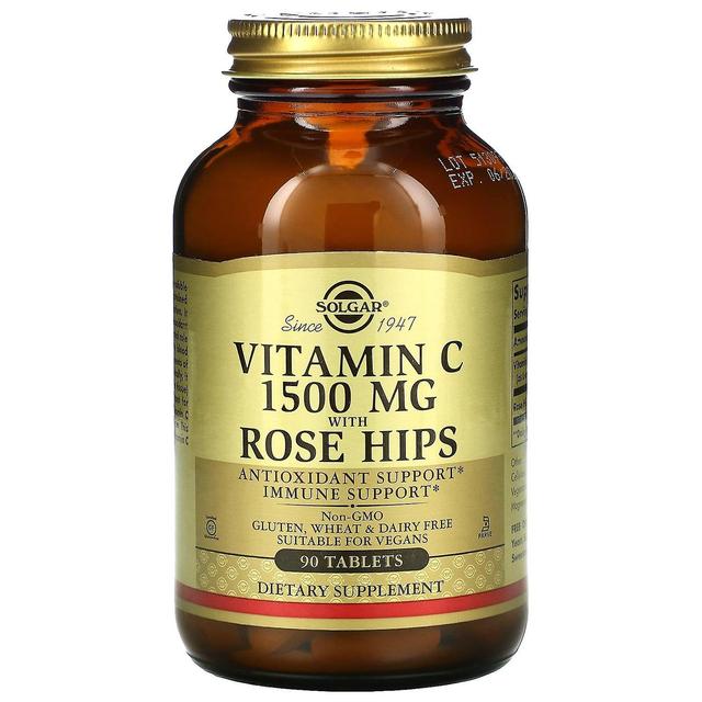 Solgar, Vitamin C with Rose Hips, 1,500 mg, 90 Tablets on Productcaster.