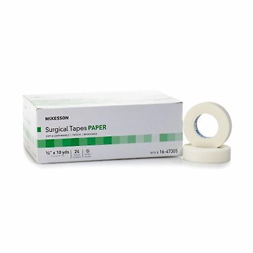 McKesson medicinsk tapepapir 1/2 tommer x 10 yard hvid ikke-steril, antal på 24 (pakke med 1) on Productcaster.