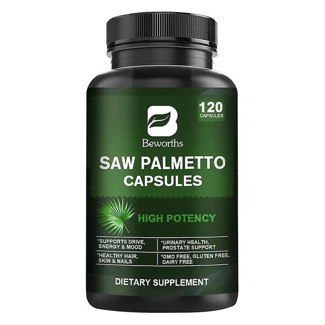 Eccpp Saw Palmetto Prostate Supplements For Men To Extenze Youth & Reduce Prostate Inflammation Reduce Balding &hair Thinning 120pcs on Productcaster.