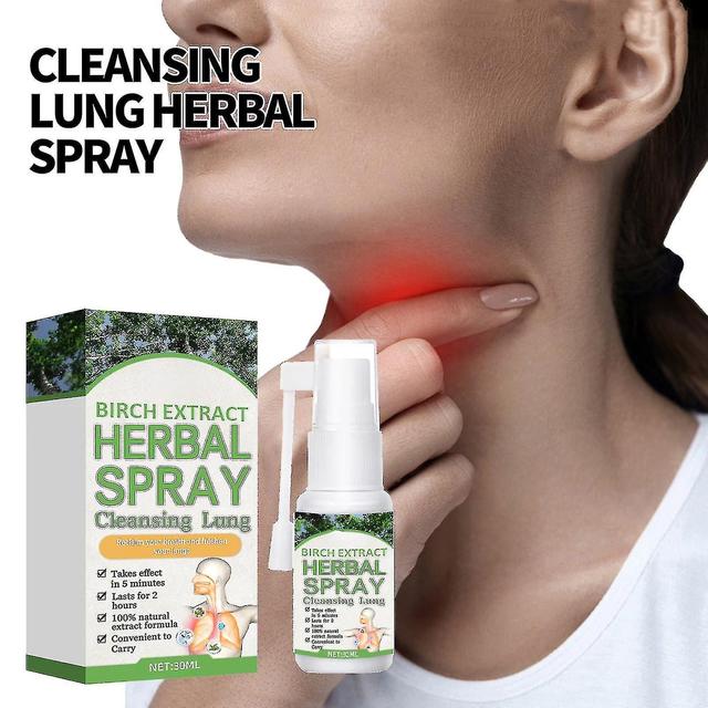 Birch Extract Cleansing Lung Herbal Spray, Organic Herbal Lung Cleansing Restorative Nasal Spray, Lung Detox Herbal Cleansing 2pcs on Productcaster.