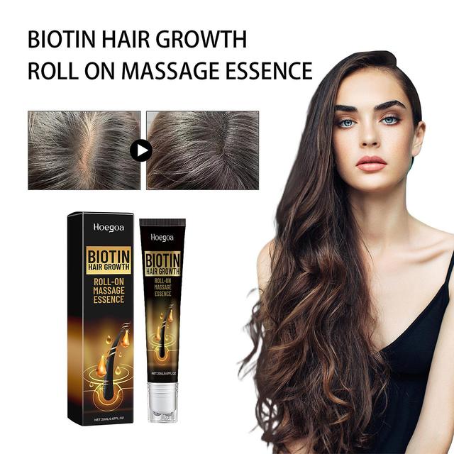 Denstyle Biotin Hair Growth Roll-On Massage Essence, Regrowth Organic Hair Serum Roller, Triple Roll-On Massager Hair Growth Biotin Essence For Men... on Productcaster.