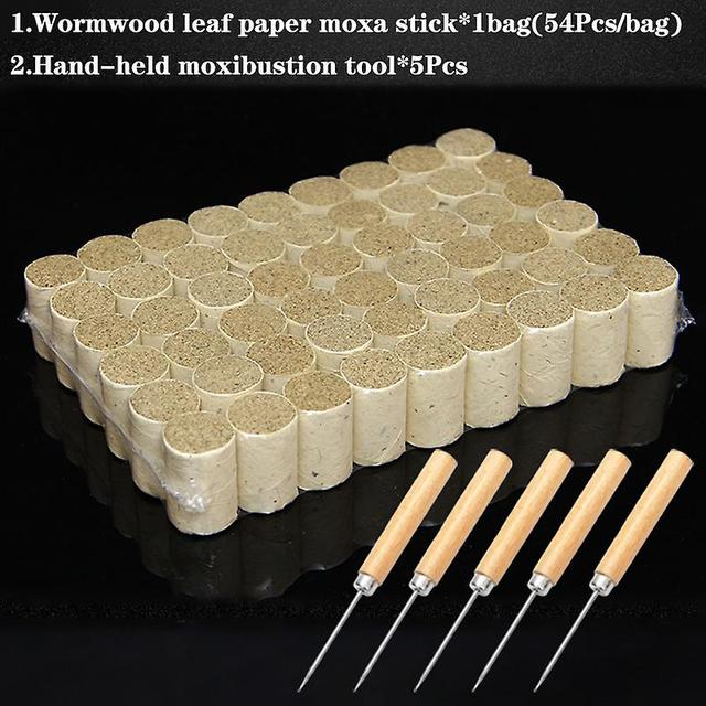 Jimonzi Wormwood Paper Moxibustion Roll Milling Made Mugwort Herbal Craft Pure Moxa Stick Chinese Herb Meridian Heat Therapy Pain Relief Include 5P... on Productcaster.