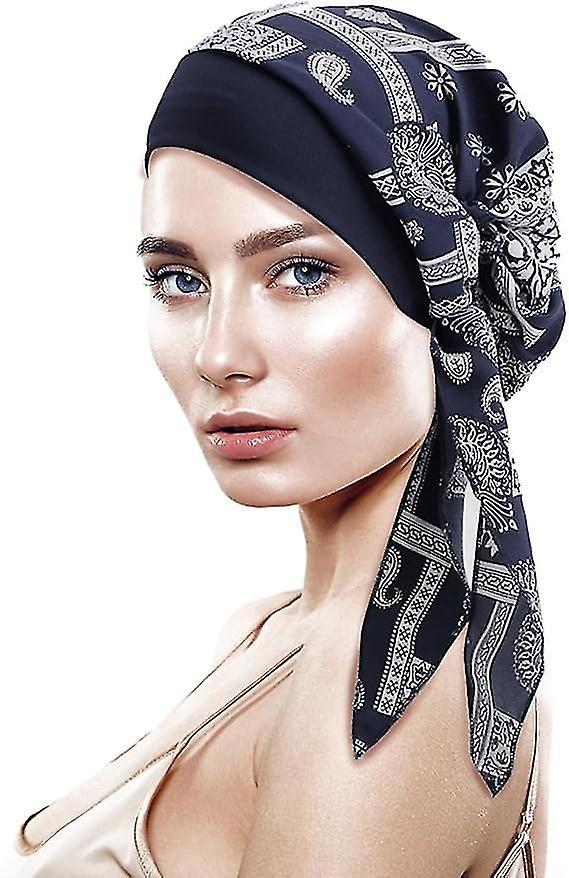 Foulard Pour Femme - Plume Noire, Couvre-chef De Chimiothrapie, Foular on Productcaster.