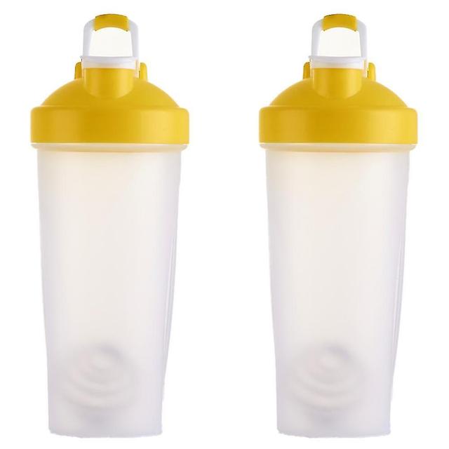 Woosien Plastic Protein Shake Bottle For Meal Replacement Shakes & Smoothies, Beverages, Mixing Salad Dressing Yellow on Productcaster.