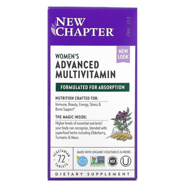 New Chapter, Women's Advanced Multivitamin, 72 Vegetarian Tablets on Productcaster.