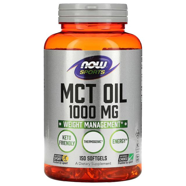 NOW Foods, Sports, MCT Oil, 1,000 mg, 150 Softgels on Productcaster.