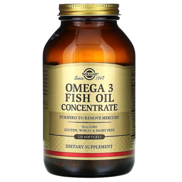 Solgar, koncentrat oleju rybnego omega-3, 120 kapsułek żelowych on Productcaster.