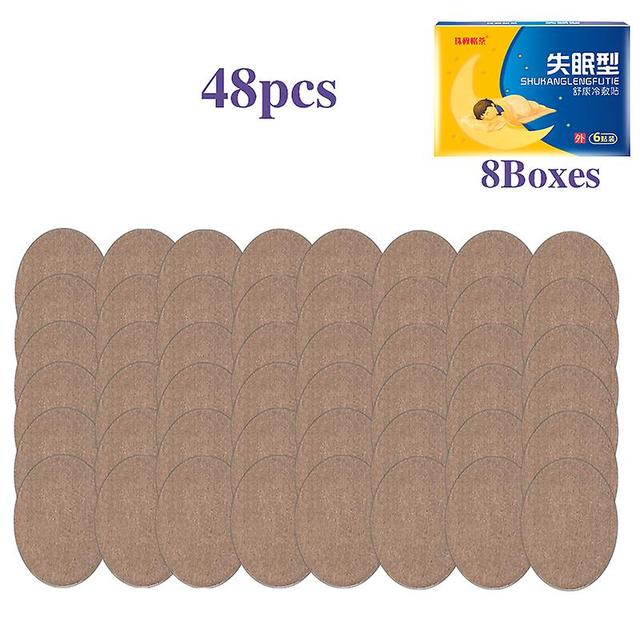 Vorallme 12-60pcs Natural Sleepy Aid Patch Herbal Medical Improve Insomnia Stickers Organic Herbal Sleeping Sticker Massage Relax Sticker 48pcs on Productcaster.