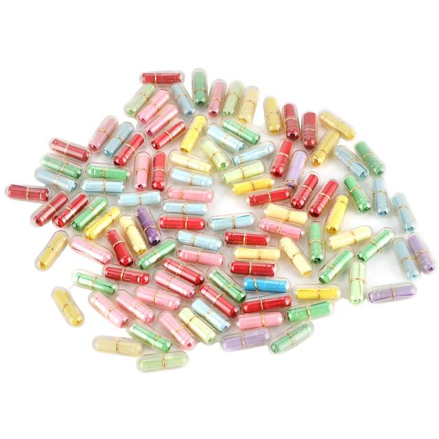 100pcs Capsule Letter Message Pills Capsule Wishing Bottle Pills Shaped Message on Productcaster.