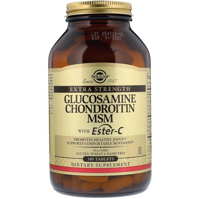 Solgar, Glucosamine Chondroitin MSM con Ester-C, 180 compresse on Productcaster.