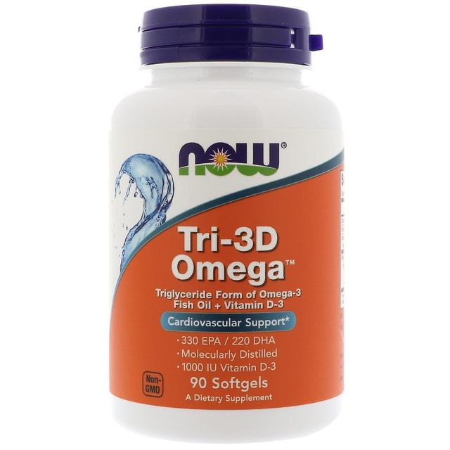 NOW Foods Nu Foods, Tri-3D Omega, 330 EPA/220 DHA, 90 Softgels on Productcaster.