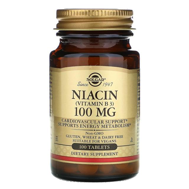 Solgar, Niacin (Vitamin B3), 100 mg, 100 Tablets on Productcaster.