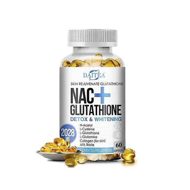 Vorallme Daitea NAC+ Detox Supplement Glutathione Collagen Capsules with Vitamin C Skin Health Immunity Powerful Antioxidants 60Count-1bottle on Productcaster.