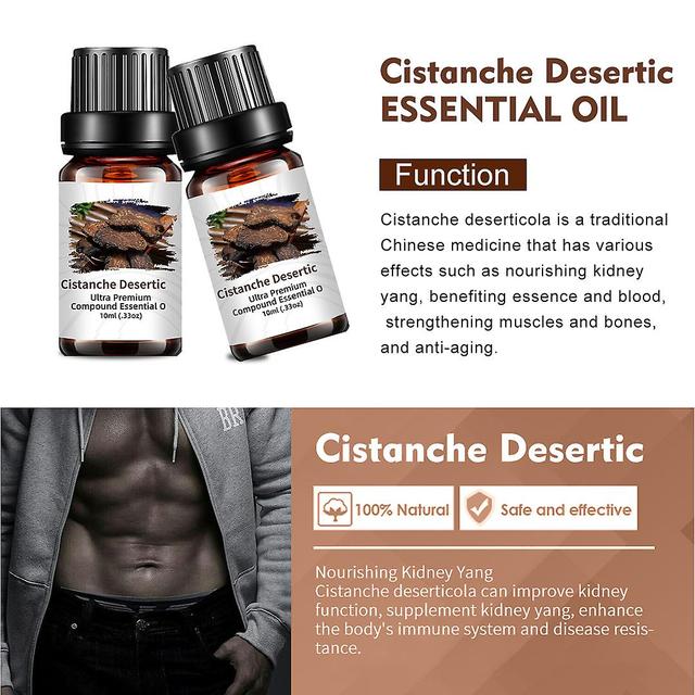 Cistanche deserticola herbal essential oil men's kidney care body massage oil health care 10ml 5pcs on Productcaster.