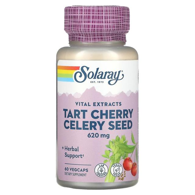 Solaray, Tart Cherry Celery Seed, 620 mg, 60 VegCaps on Productcaster.