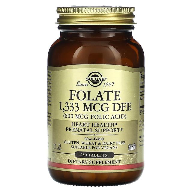 Solgar, Folate, 1,333 mcg DFE, 250 Tablets on Productcaster.