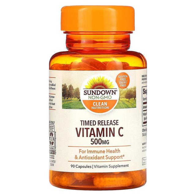 Sundown Naturals, C-vitamin, Tidsinställd frisättning, 500 mg, 90 kapslar on Productcaster.