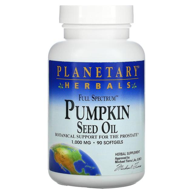 Planetary Herbals, Full Spectrum Pumpkin Seed Oil, 1,000 mg, 90 Softgels on Productcaster.