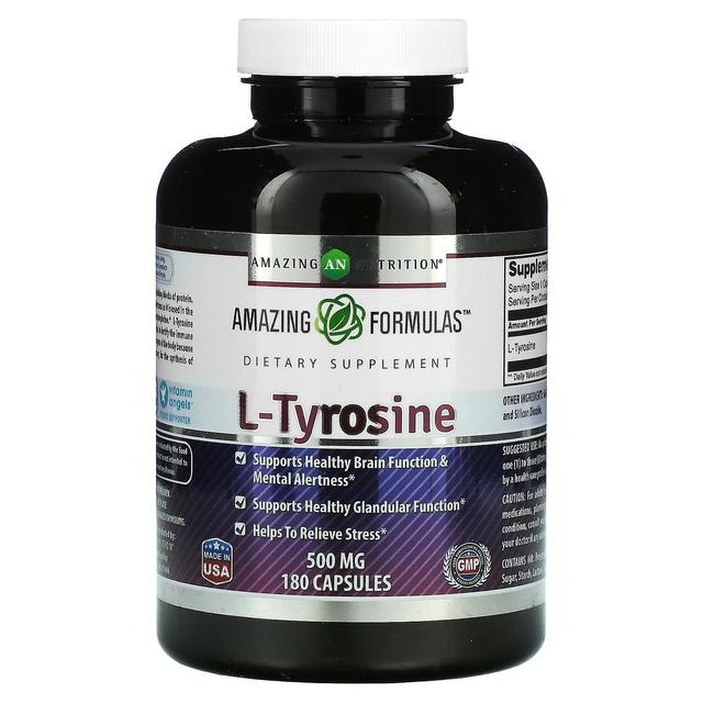 Amazing Nutrition, L-Tyrosine, 500 mg, 180 Capsules on Productcaster.