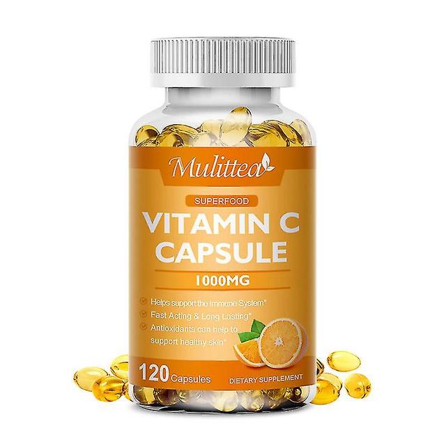 Guoguo Vitamin C Capsules Supplements For Antioxidant Anti-wrinkle Whitening Skin Increase Immunity Supplements Organic Diet 120pcs on Productcaster.