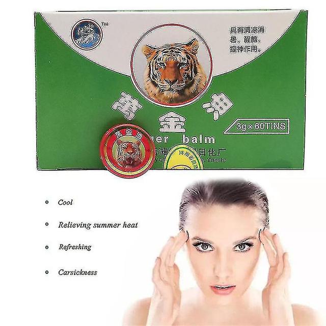 10pcs Tiger Balm Summer Cooling Oil Refresh Brain Drive Out Mosquito Eliminate Bad Smell Treat Headache Chinese God Medicine on Productcaster.