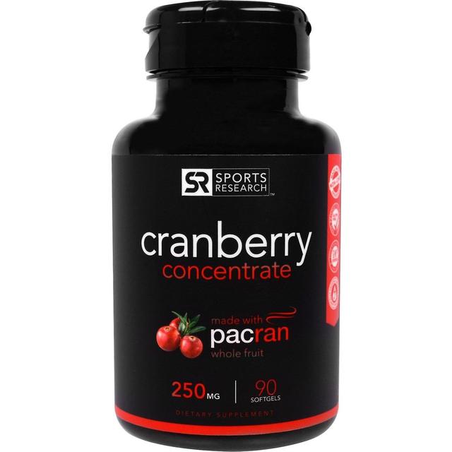 Sports Research, Cranberry Concentrate, 250 mg, 90 Softgels on Productcaster.