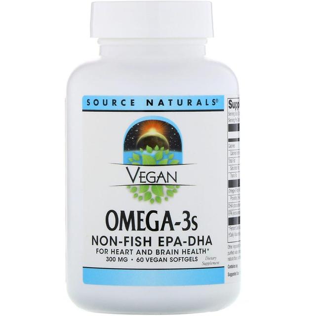 Source Naturals Quelle Naturals, Vegan Omega-3S, Non-Fish EPA-DHA, 300 mg, 60 Vegan Softgels on Productcaster.