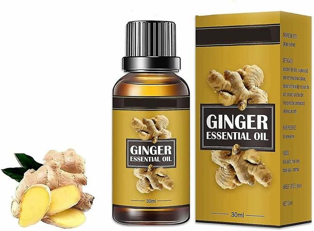 Lonfdy Lymph Detoxification Ginger Oil Belly Drainage Ginger Lymphatic Drainage Massage 1/2/3/5/5pcs 30ml on Productcaster.