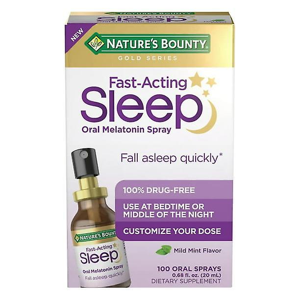 Natures Bounty Nature’s Bounty Fast Acting Melatonin Sleep Spray, Mild Mint, 100 Oral Sprays on Productcaster.