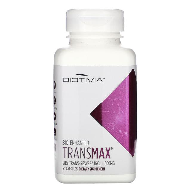 Biotivia, Transmax, 98% Trans-Resveratrol, 500 mg, 60 Kapsler on Productcaster.