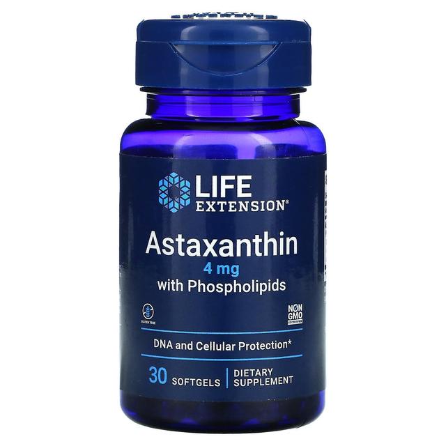 Life Extension Extensão da vida, Astaxantina com fosfolipídios, 4 mg, 30 cápsulas gelatinosas on Productcaster.