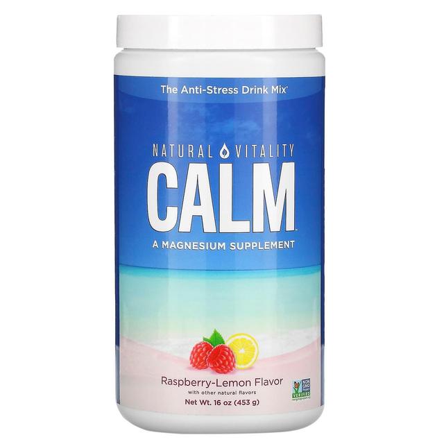 Natural Vitality, CALM, La mezcla de bebidas antiestrés, Frambuesa y limón, 16 oz (453 g) on Productcaster.