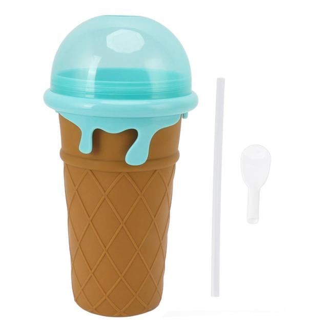 Frozen Smoothies Cup Silica Gel Pp Diy Homemade Fasting Cooling Frozen Squeeze Cup For Summer Gift Brown on Productcaster.