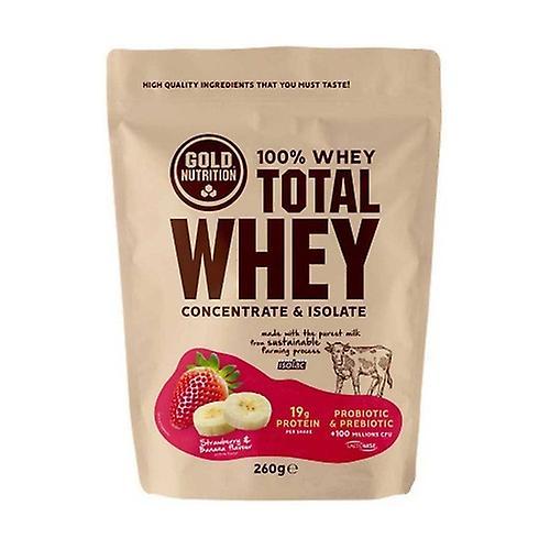 Gold Nutrition Total whey strawberry-banana 260 g of powder (Strawberry) on Productcaster.