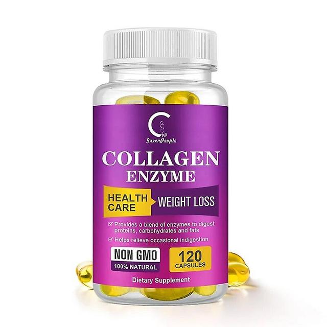 Collagen &Enzyme Slime-Capsules Appetite Suppression Fat Burner Cellulite Beauty Weight management ProductTIB TIB . 120pcs on Productcaster.