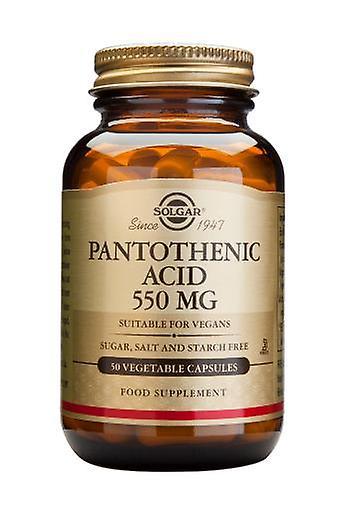 Solgar Pantothenic Acid 550 mg Vegetable Capsules, 50 on Productcaster.